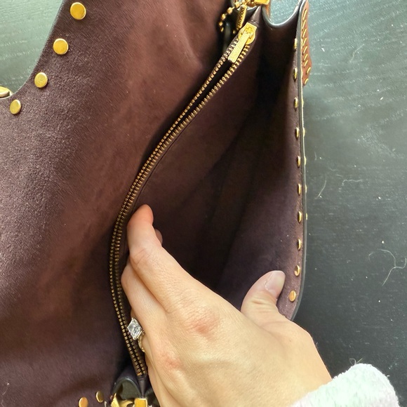 Coach Black and Brown Shoulder Bag with Gold Accents - Picture 8 of 13